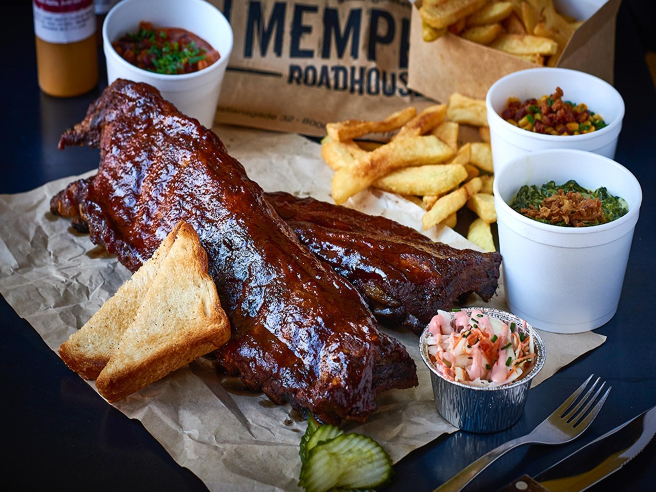 Memphis Roadhouse i Århus - spareribs