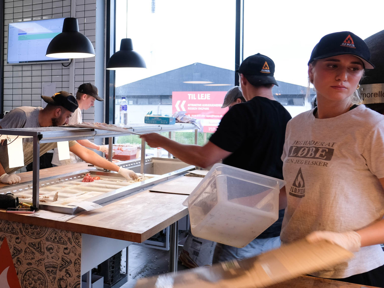 Ild.pizza i Risskov dengang der var godt gang i pizzaovnen.