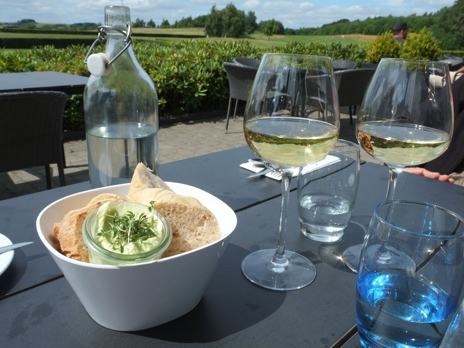 Udsigten til golfbanen fra Restaurant Unico