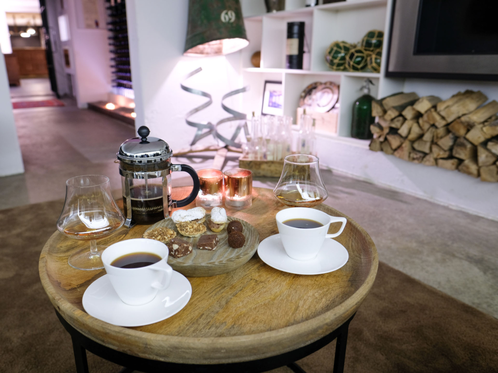 Kaffe og Cognac hos Restaurant Prés