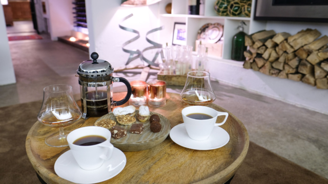 Kaffe og Cognac hos Restaurant Prés