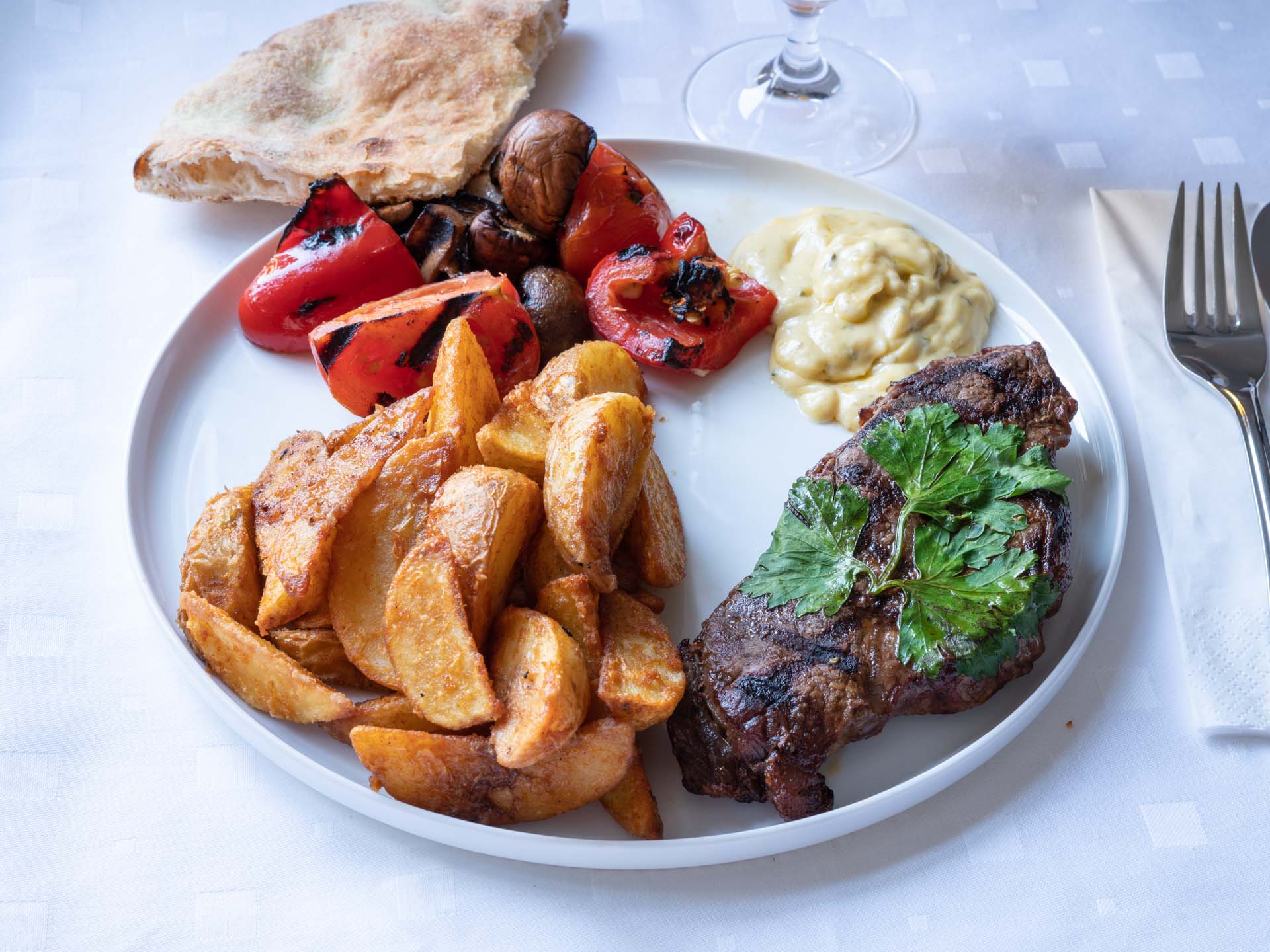 Rib eye hos Restaurant Stromboli