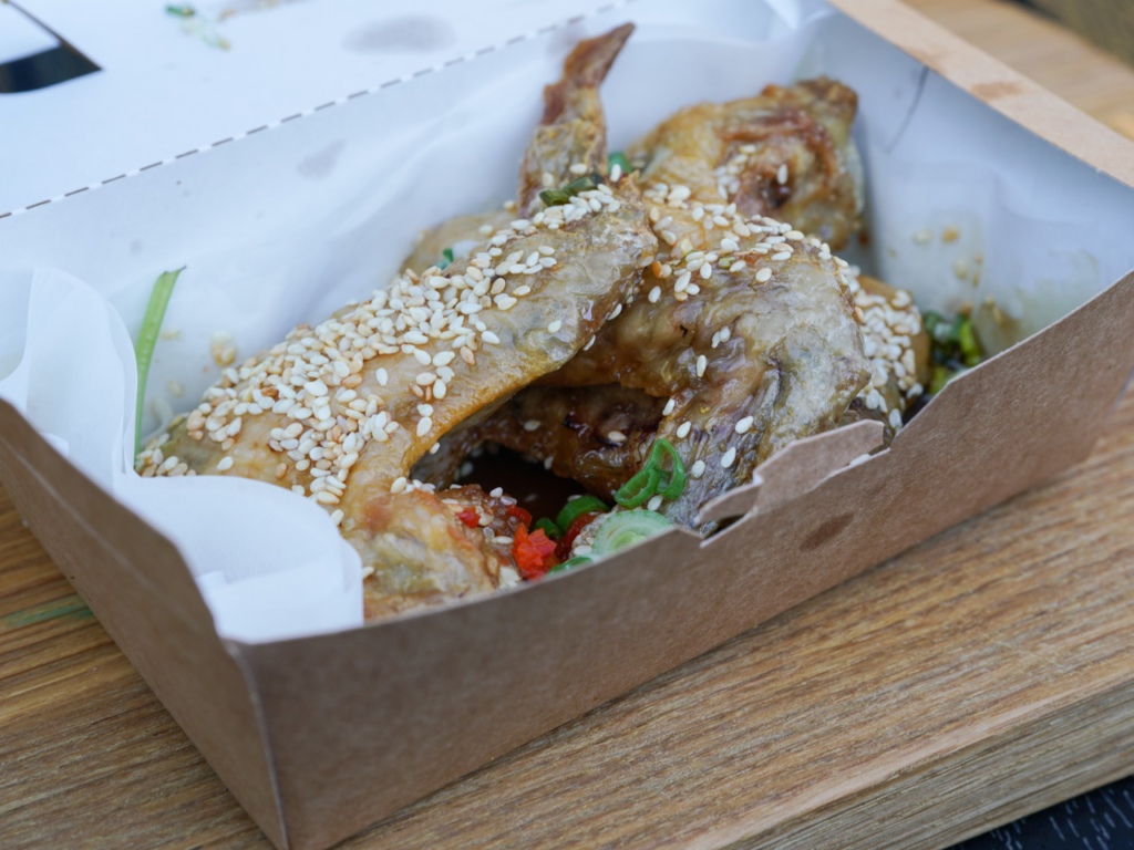 En del af vores mad hos B&aacute;nh M&igrave; Bandits