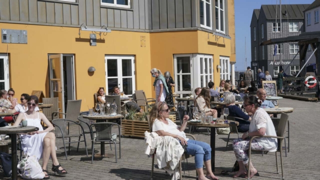 Surf Café på Marselisborg Havn en sommerdag i 2021