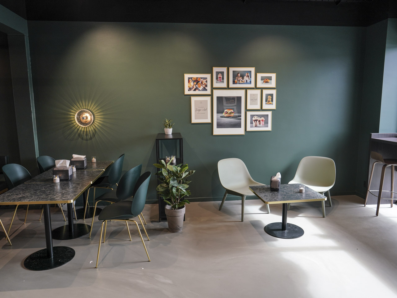 Der er pænt og rent hos The Burger Concept i Viby