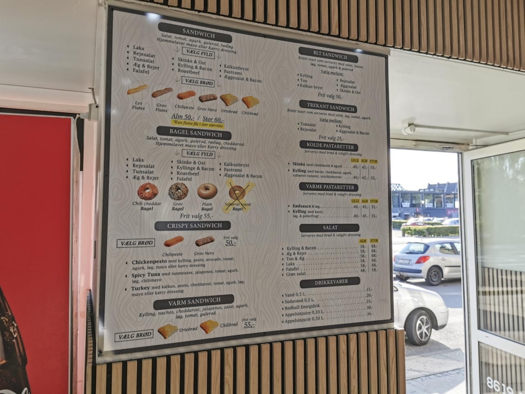 Menutavlen hos Café Skytten i Hasle