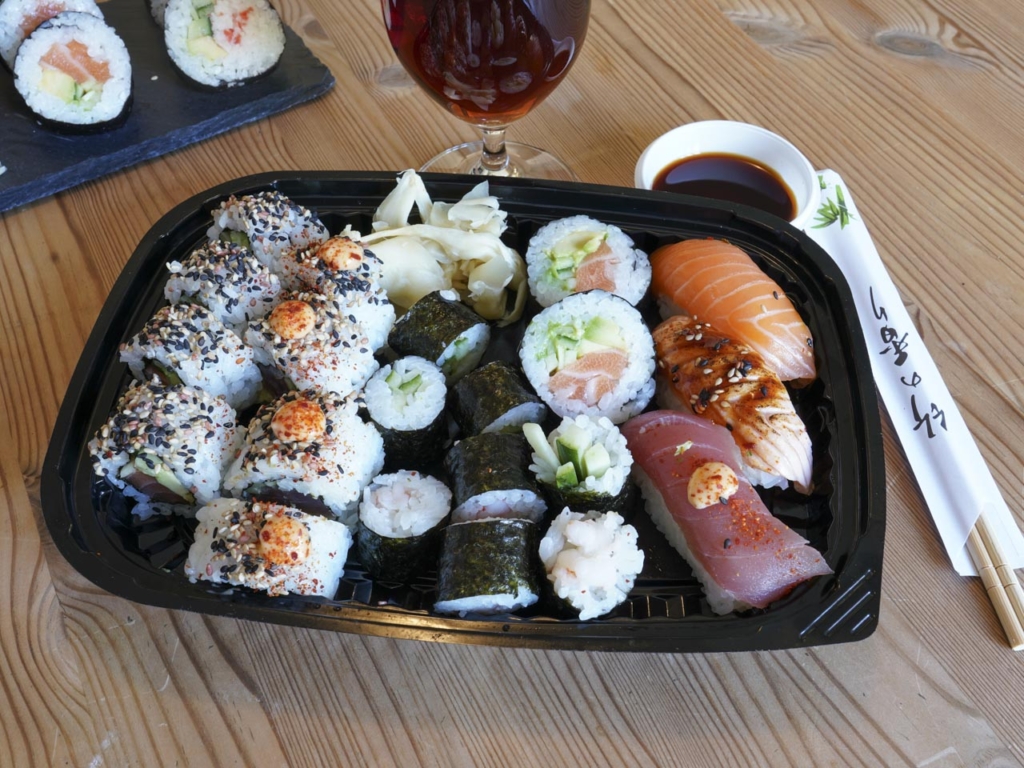 En omgang sushi fra Sino Sushi i Frederiks All&eacute;