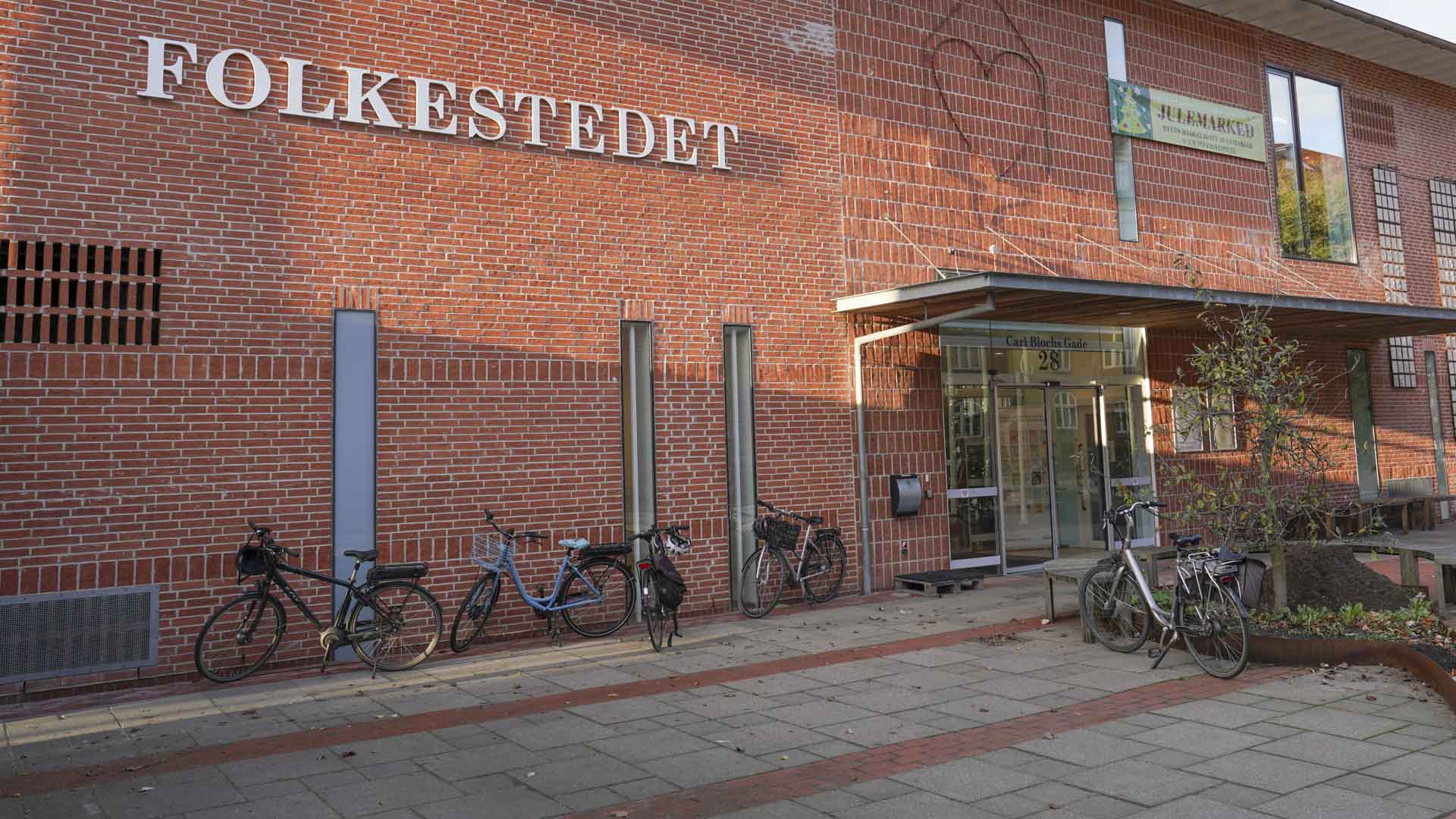 Indgangen til Café Folkestedet i Aarhus