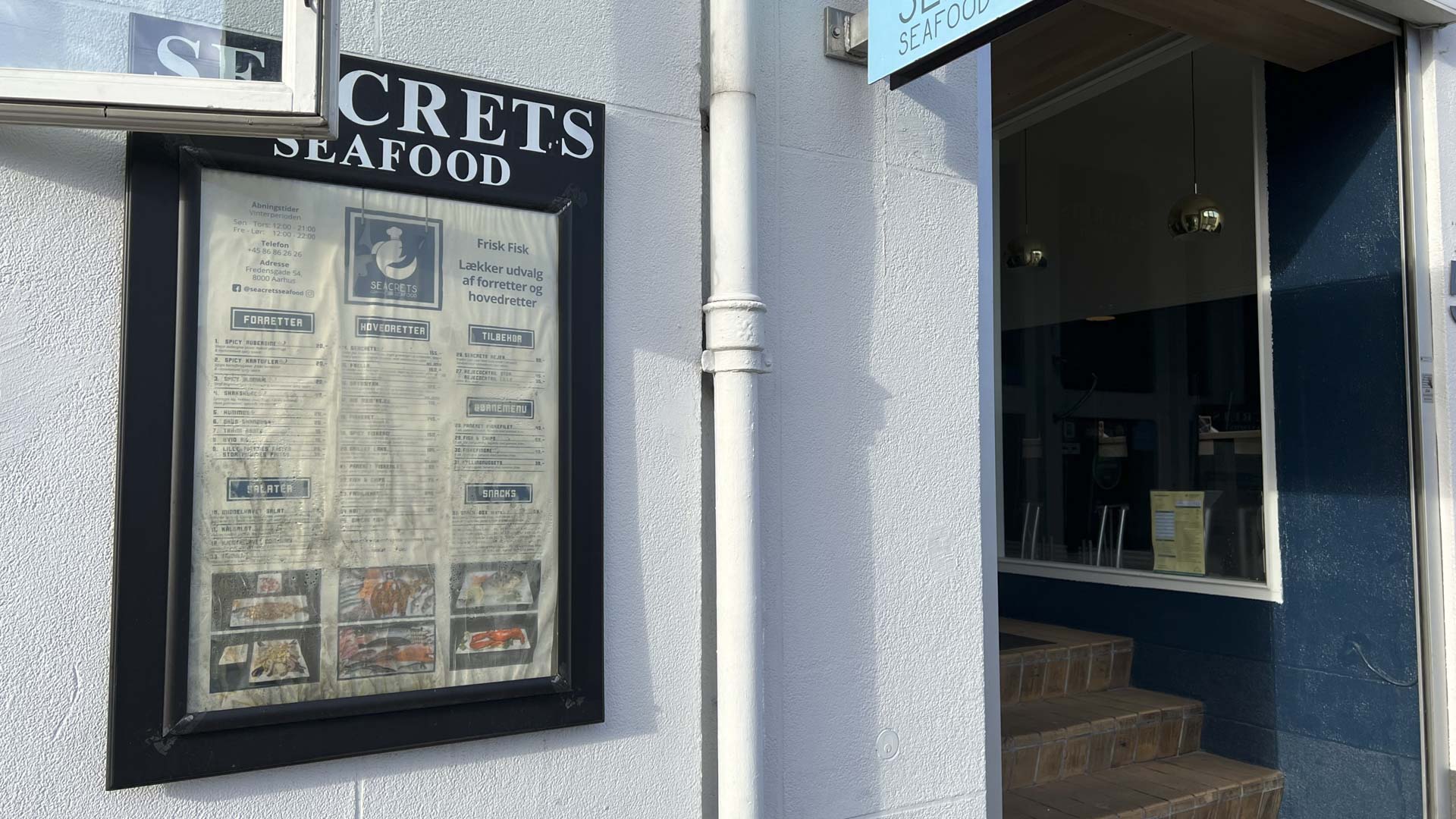 Menukortet hos Seacrets Seafood
