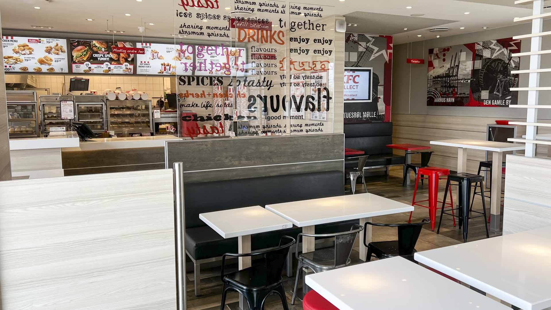Indretningen hos Kentucky Fried Chicken