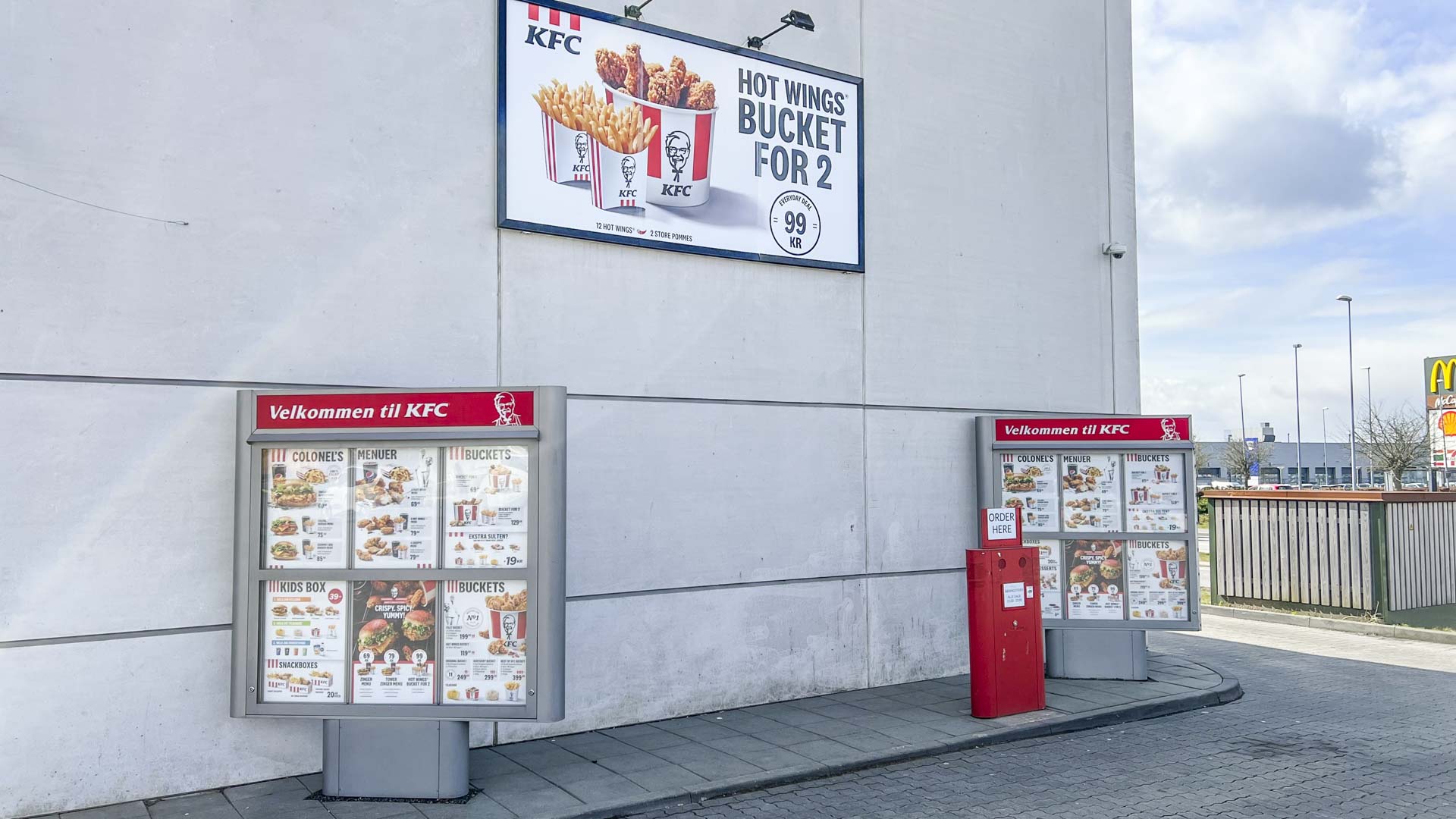 Menutavler hos Kentucky Fried Chicken