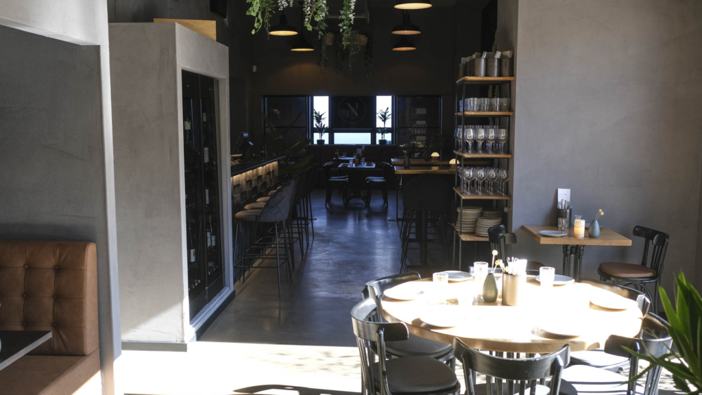 Lidt af indretningen hos Restaurant Nögen ved Baneg&aring;rden I Aarhus