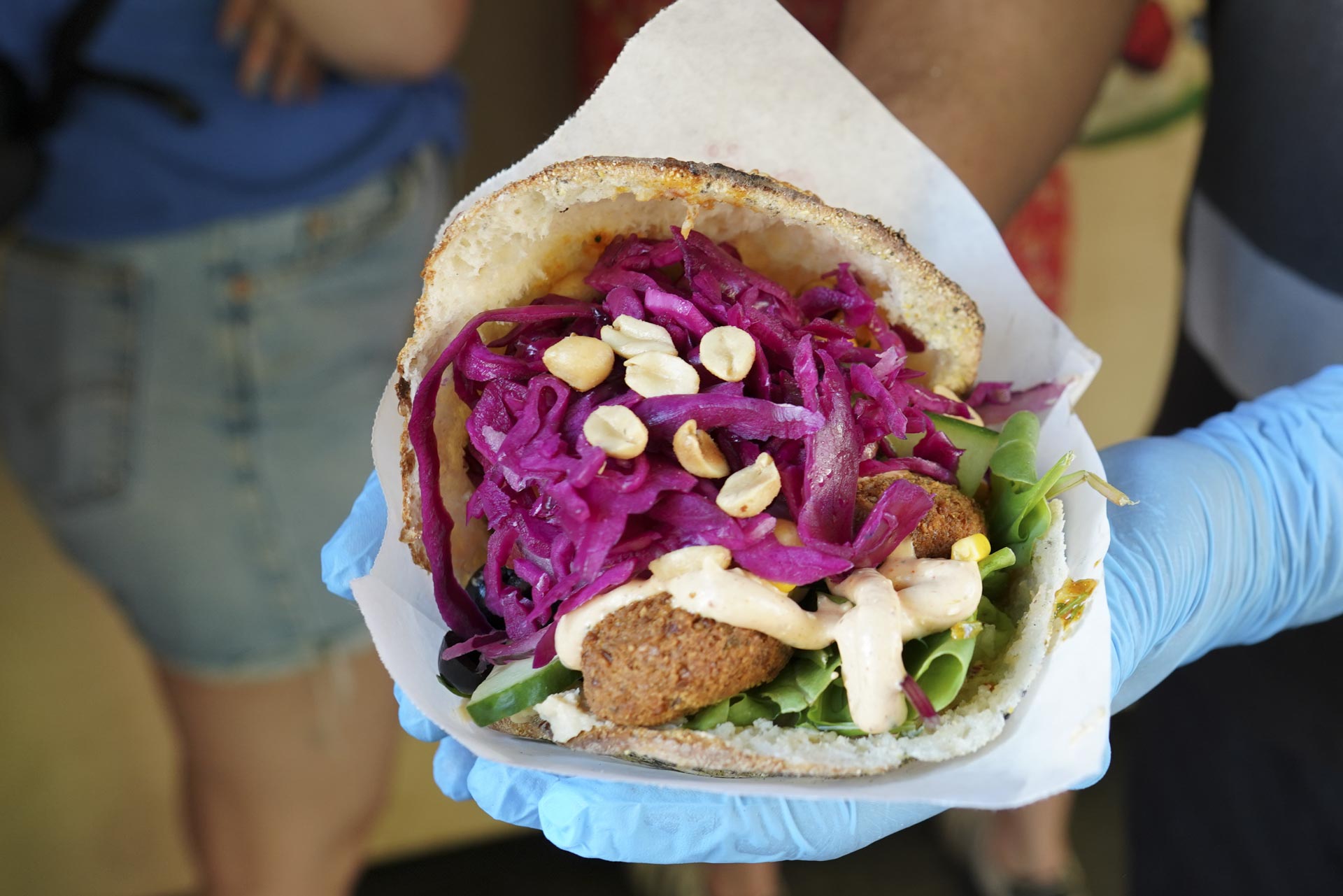 Pitabrød med falafel hos The Original Pita