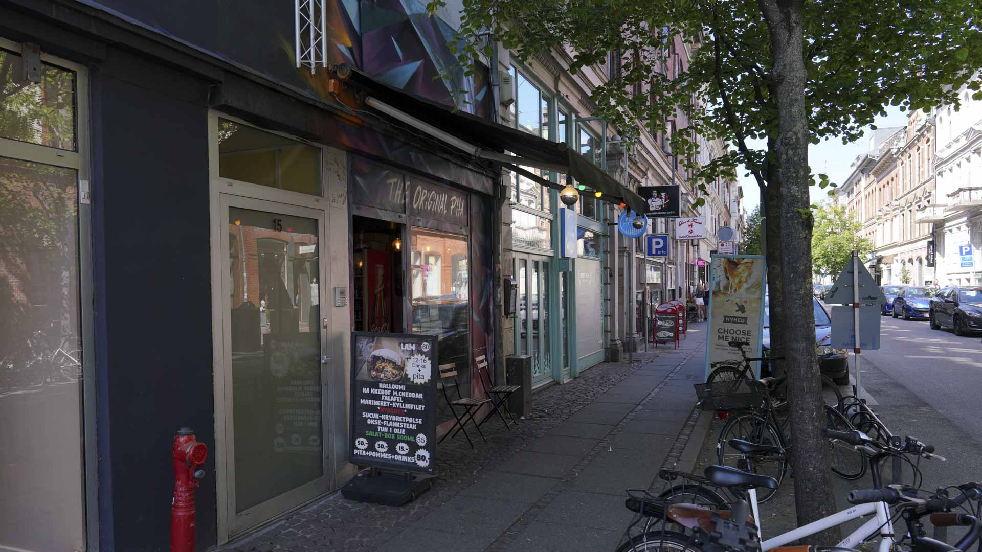 Her ser man Guldsmedgade i Aarhus