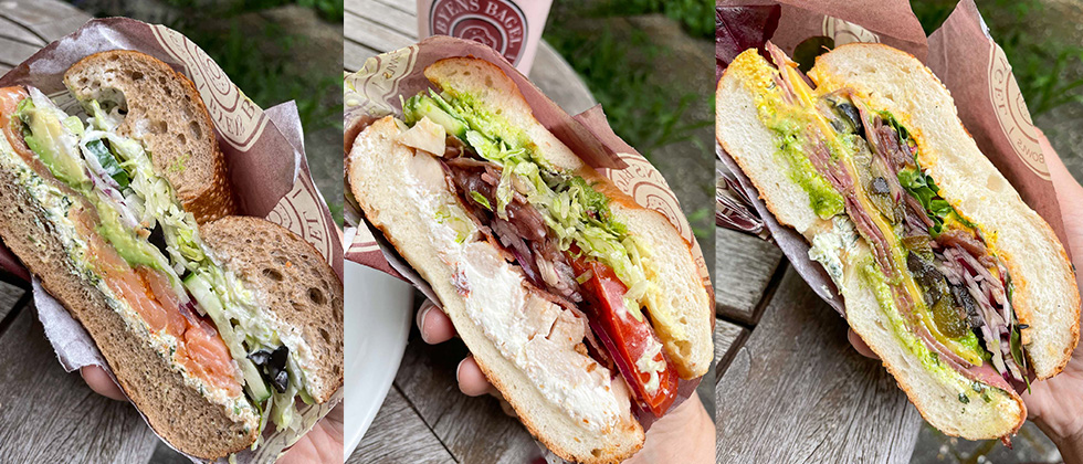 Byens Bagel og der tre hjemmelavede bagels