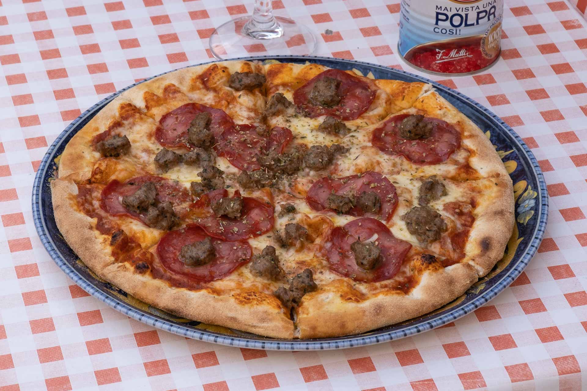 Dagens pizza på deres buffet hos Stromboli