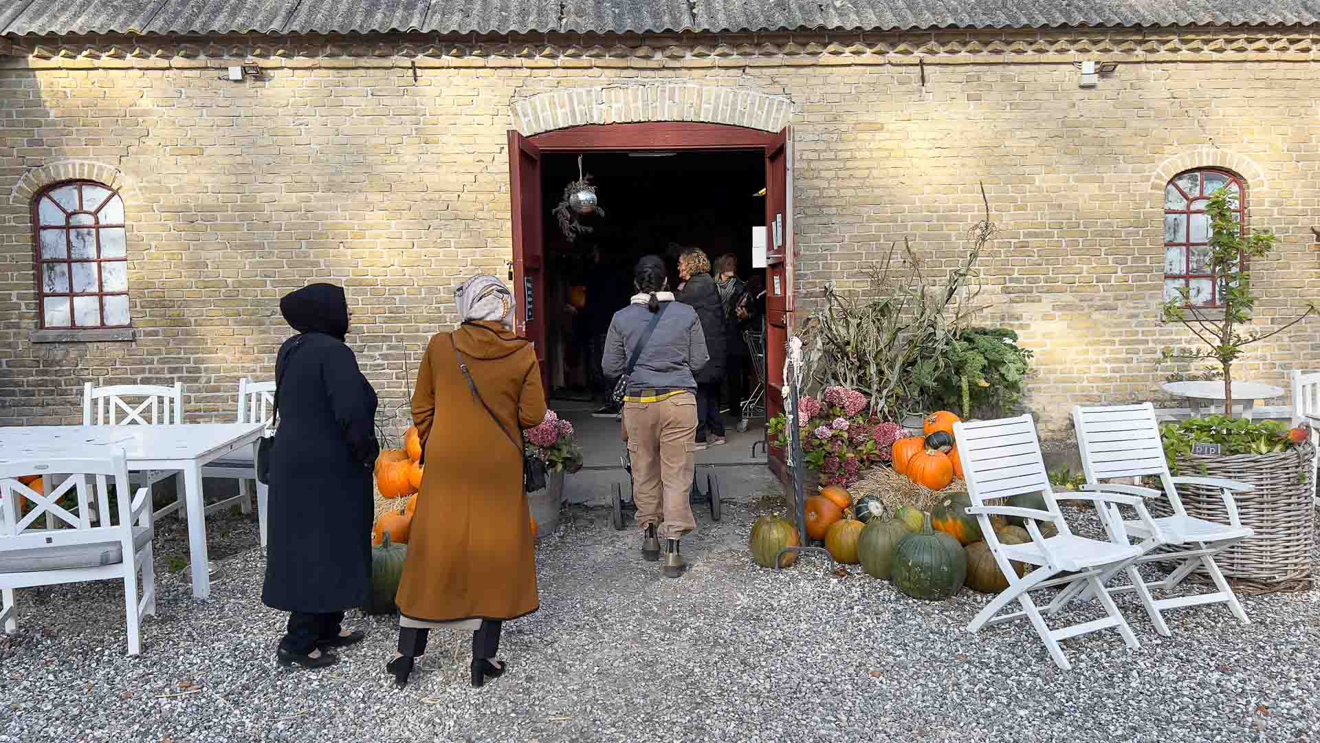 Her er indgangen var gårdhaven til Gartnergården i Skødstrup