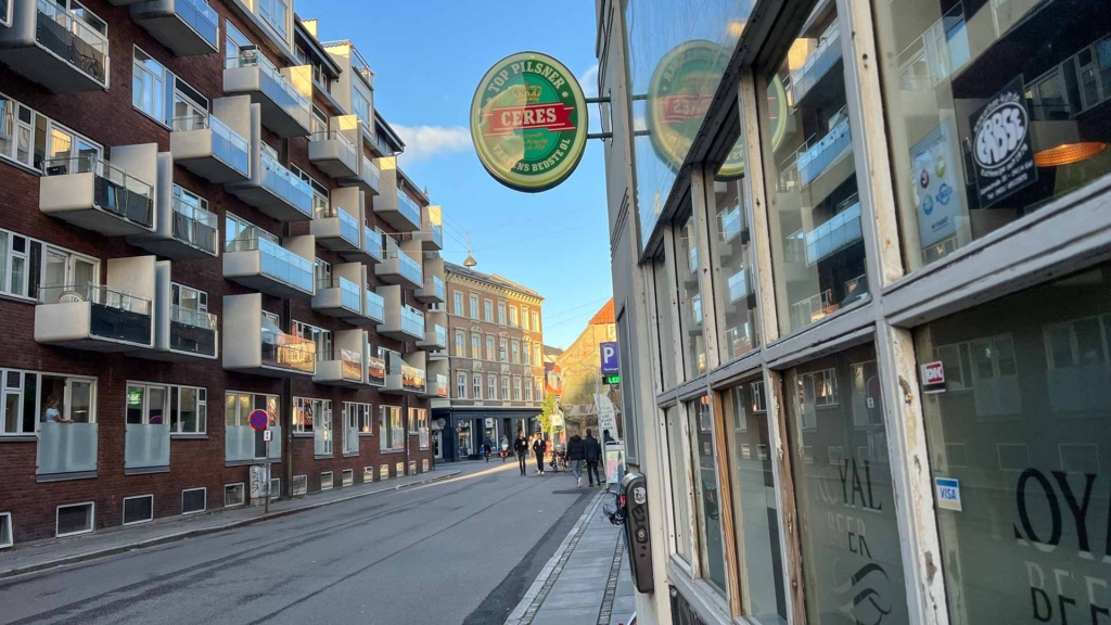 Vestergade i Århus set fra Hos Anton