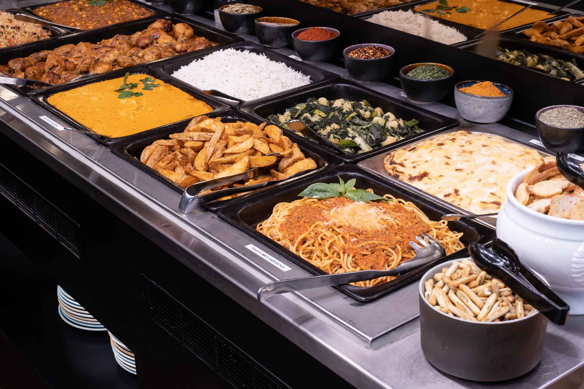 Den store lunkne buffet hos Restaurant Stromboli