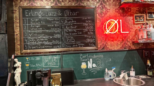 Øltavlen hos Erlings Jazz- og Ølbar