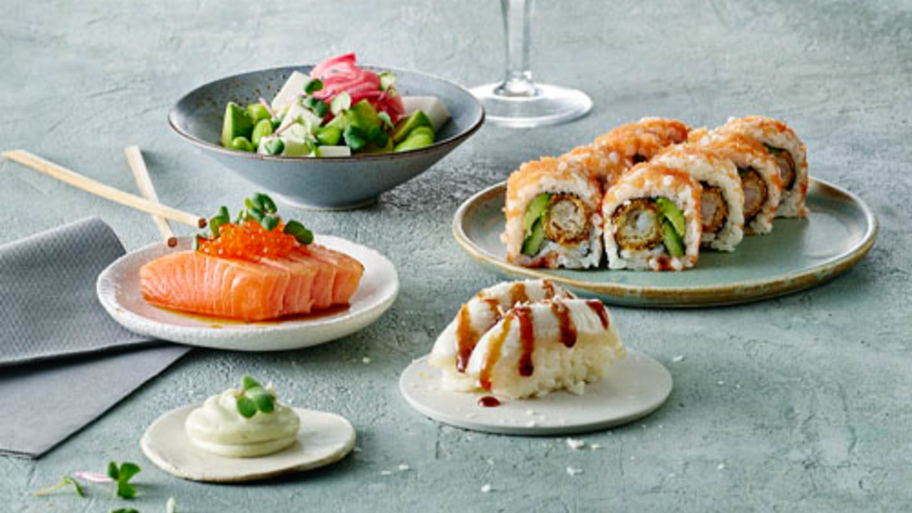 En af menuerne hos Letz Sushi i Nicolinehus