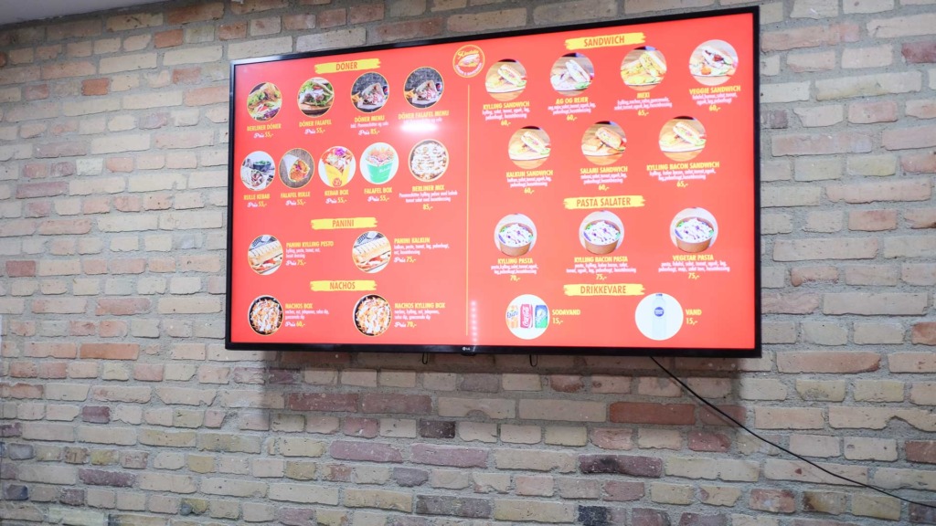 Menutavlen hos Aladdin D&ouml;ner & Sandwich