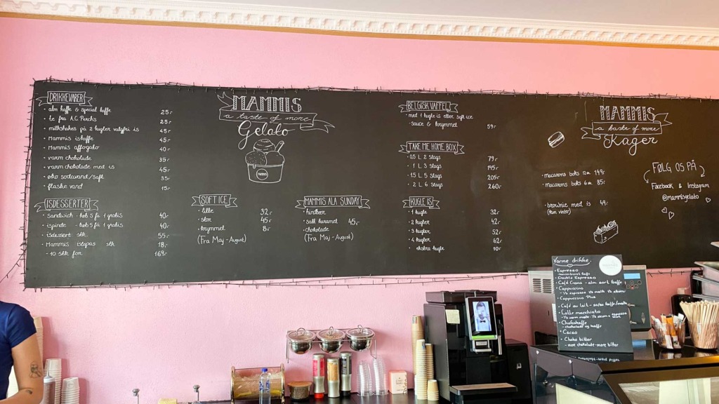 Tavlen hos Mammis Gelato - J&aelig;gerg&aring;rdsgade