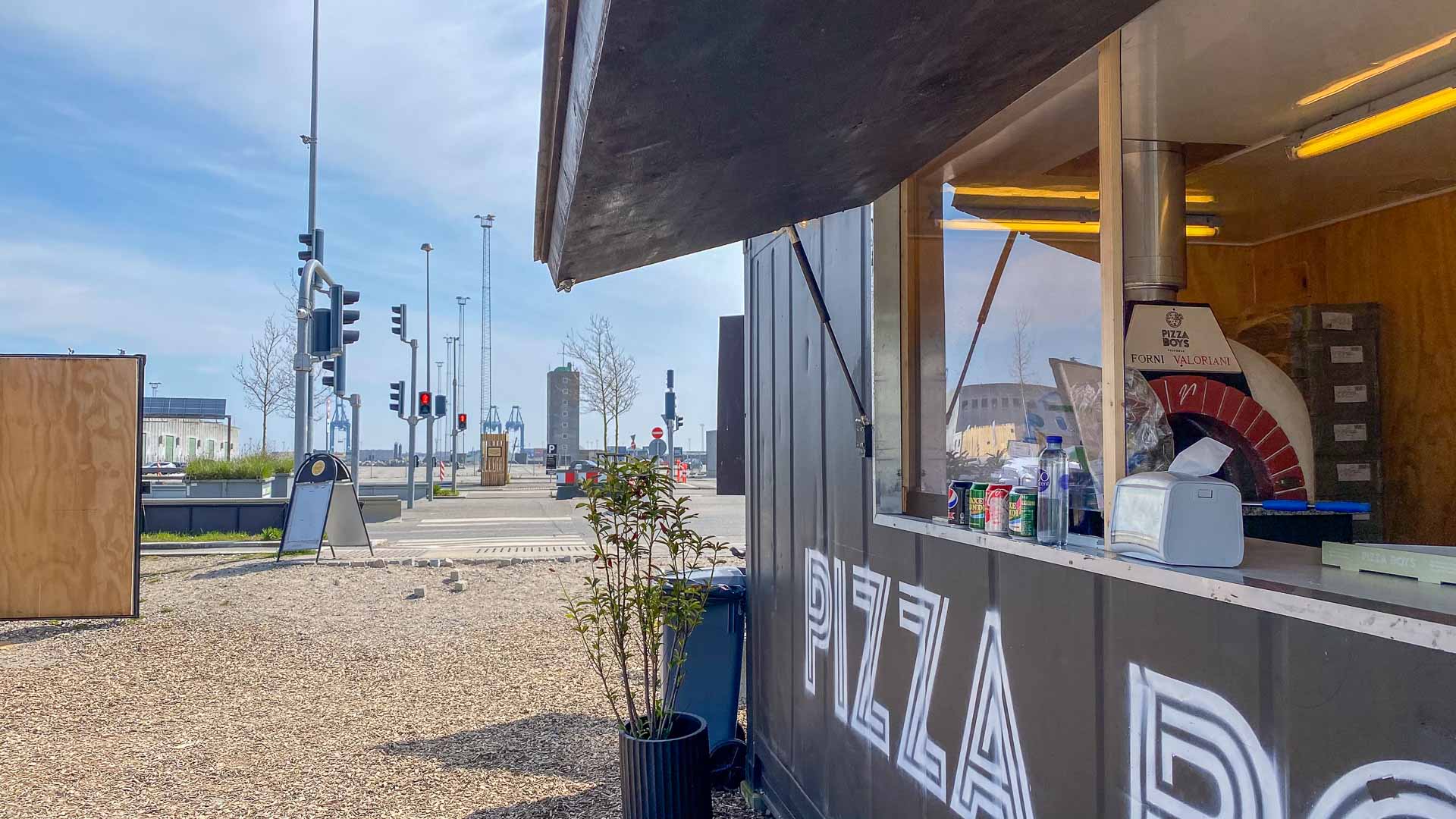 Lidt udsigt fra Pizza Boys på Aarhus Ø