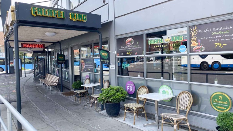 Falafel King set udefra
