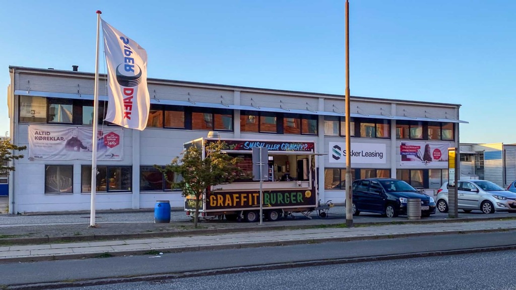 Graffiti Burger i Åbyhøj set udefra