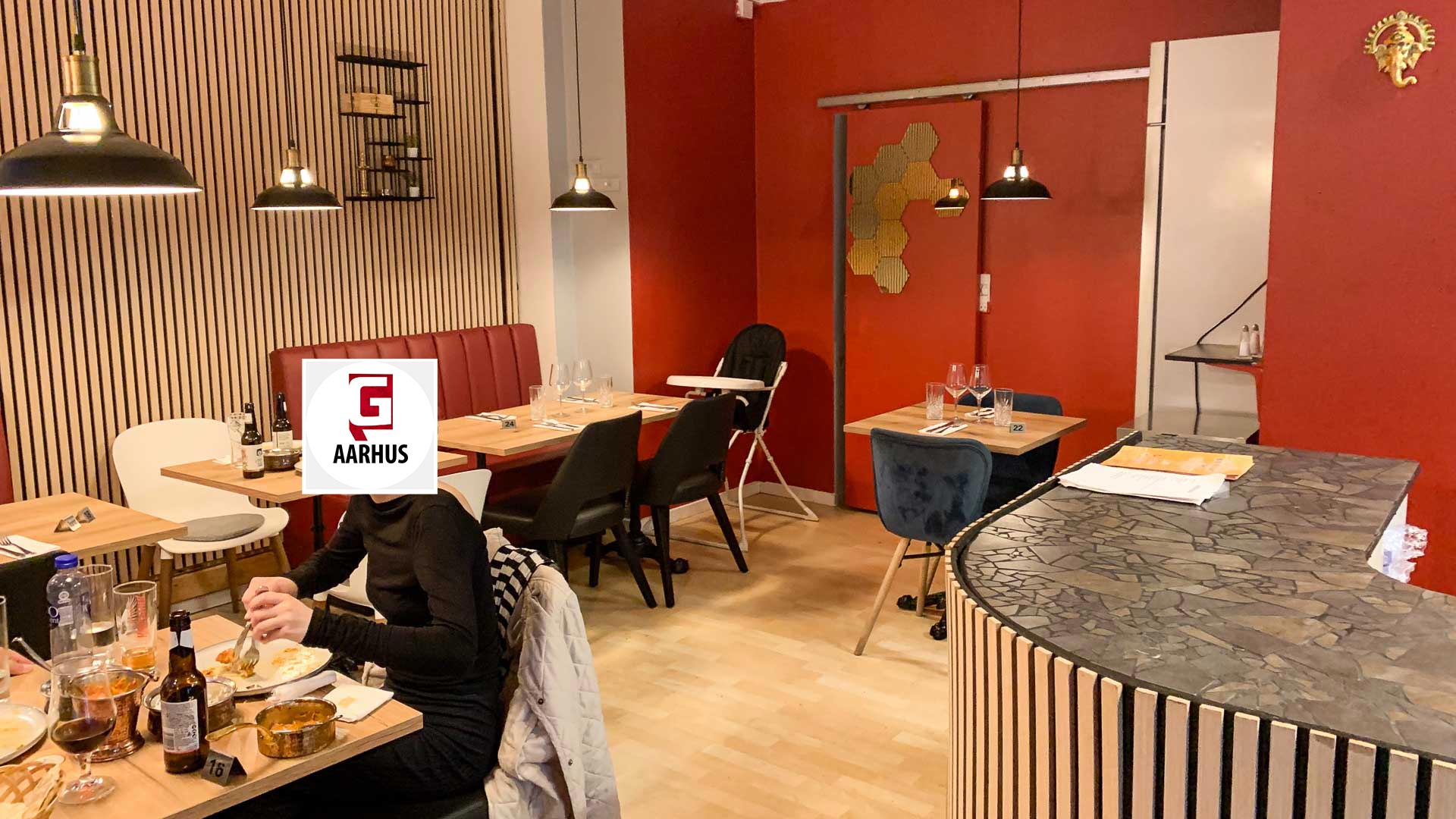 Indretningen hos Royal Indian Zaika i Aarhus