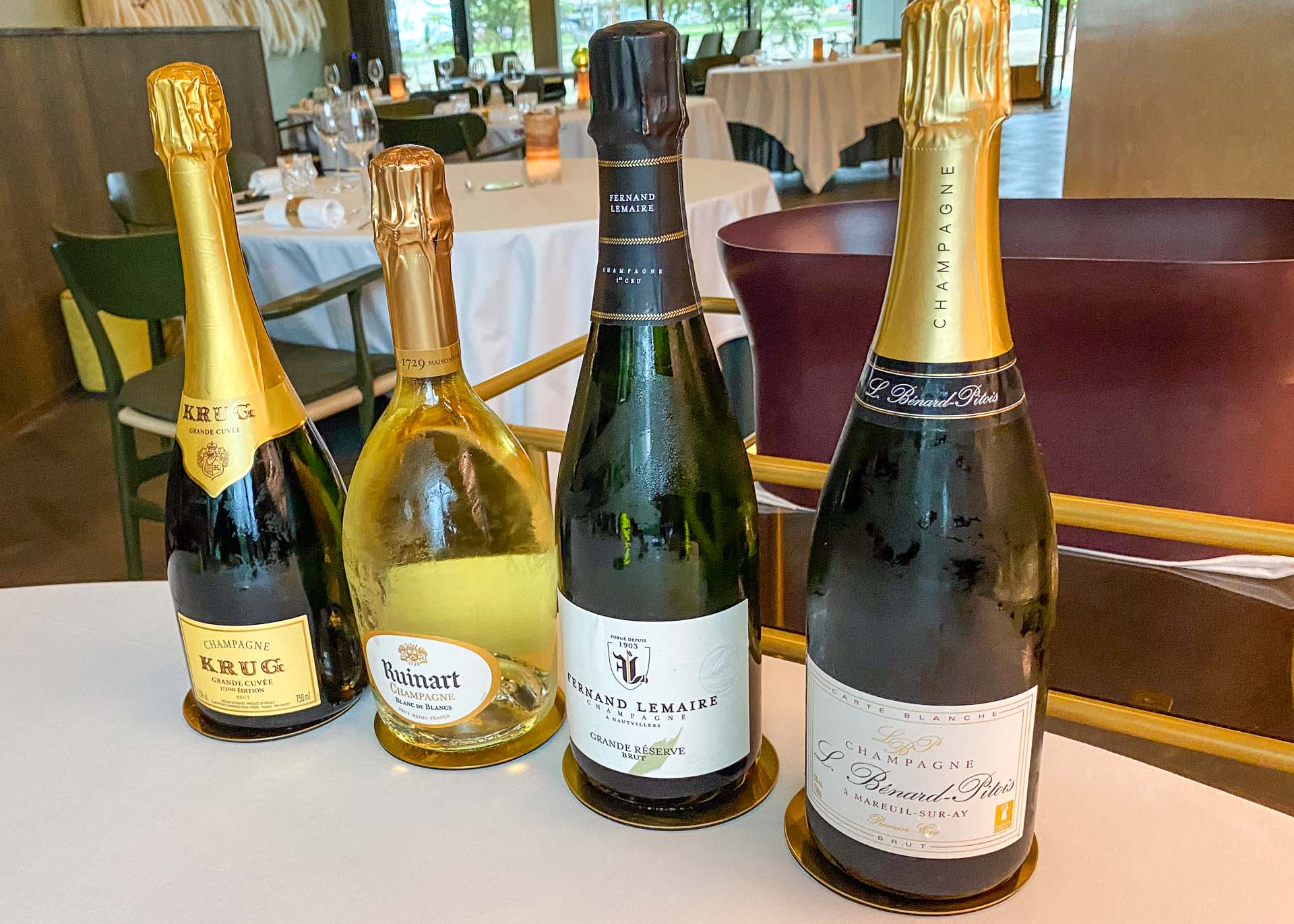Champagner hos Ghrelin Gourmet Restaurant i Aarhus