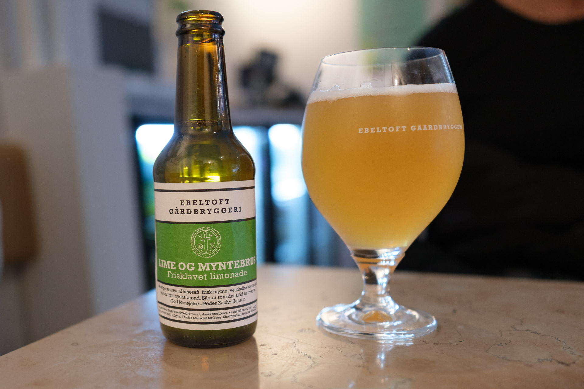 Lime og Myntebrus fra Ebeltoft Gårdbryggeri