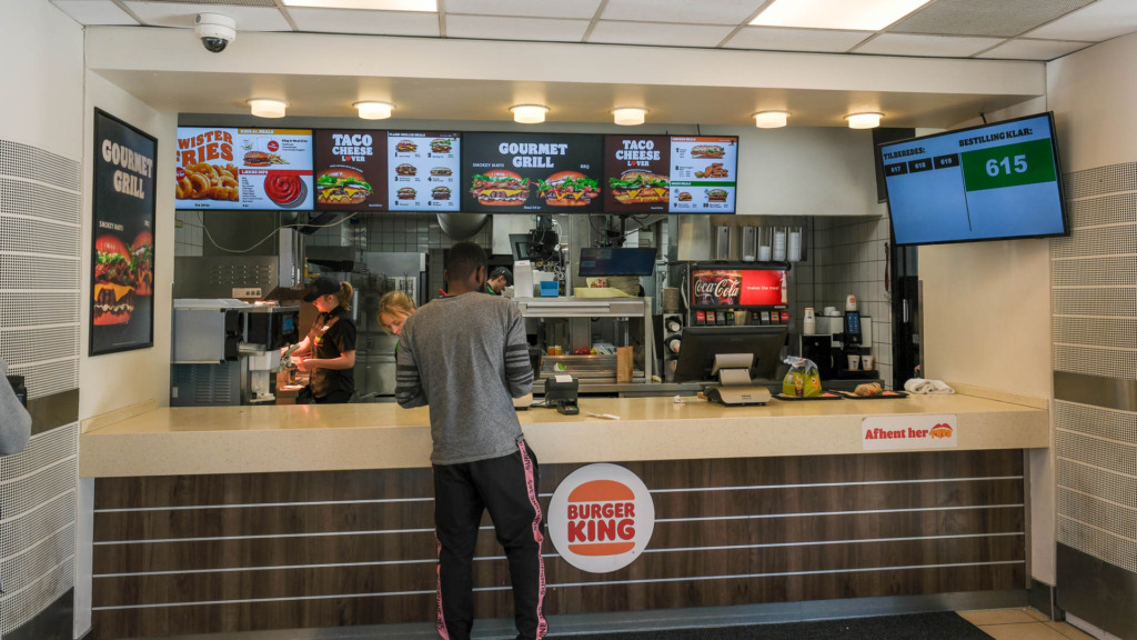 Disken hos Burger King på Banegårdspladsen