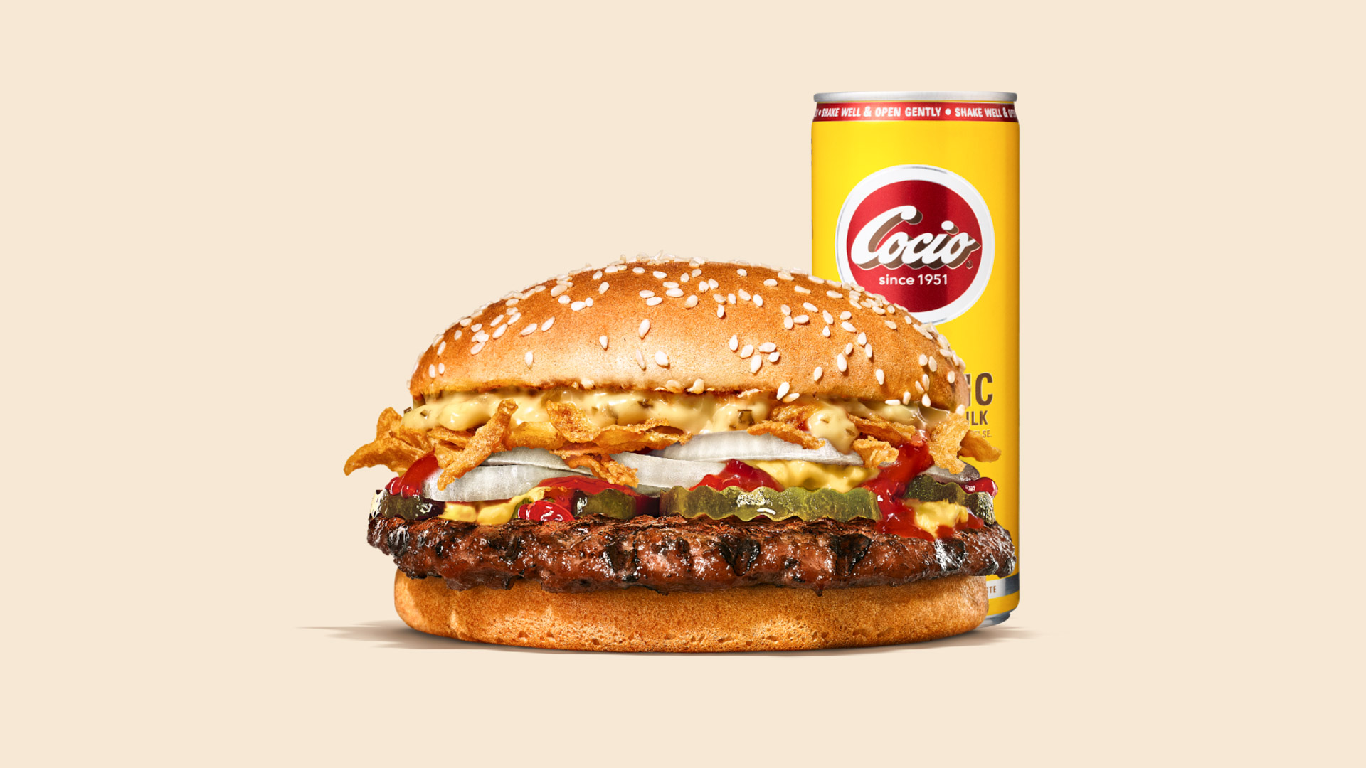 Her ser du en Cocio på Burger King