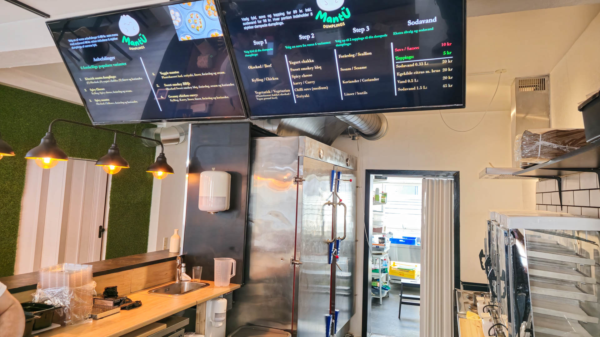 Her er pænt og rent hos Mantü Dumplings i Aarhus i Frederiksgade