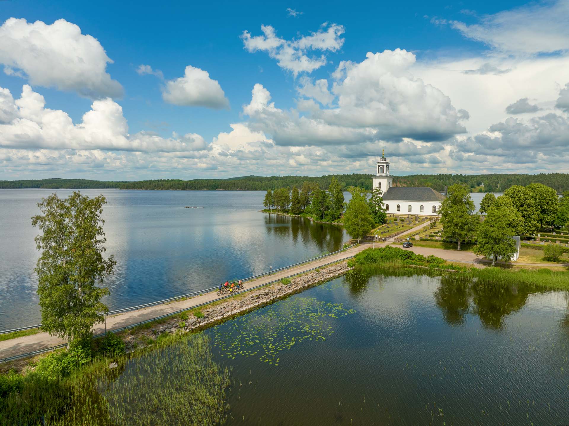Den smukke natur i Dalsland i Sverige