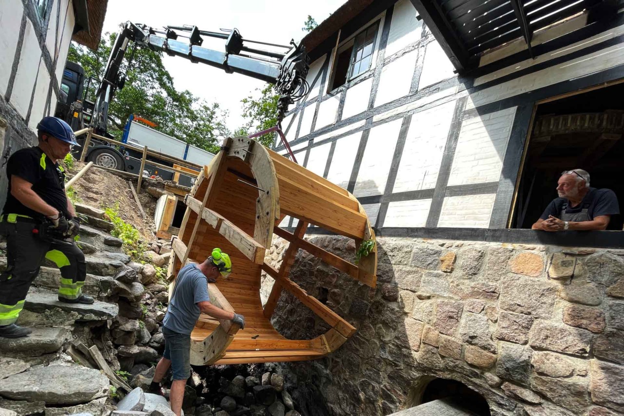Den historiske Moesgaard Skovmølle ved Giber Å