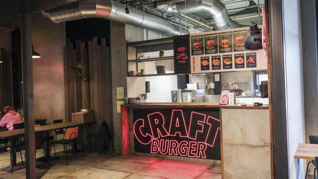 Craft Burger i Nicolinehus set fra hallen af