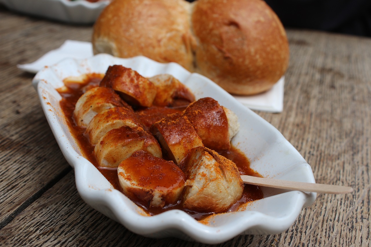 Currywurst som er så tysk som den næsten kan blive