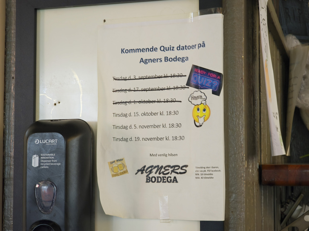 Quiz hos Agners Bodega i Møllevangen