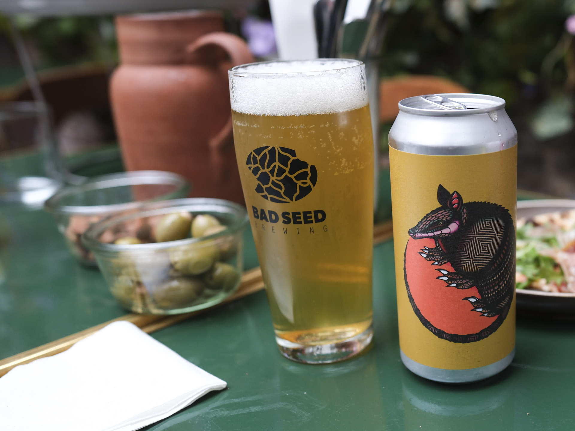 Bad Seed Brewing i Gudumholm, No Fuzz Nelson hos Pizza & Bar by Mefisto 