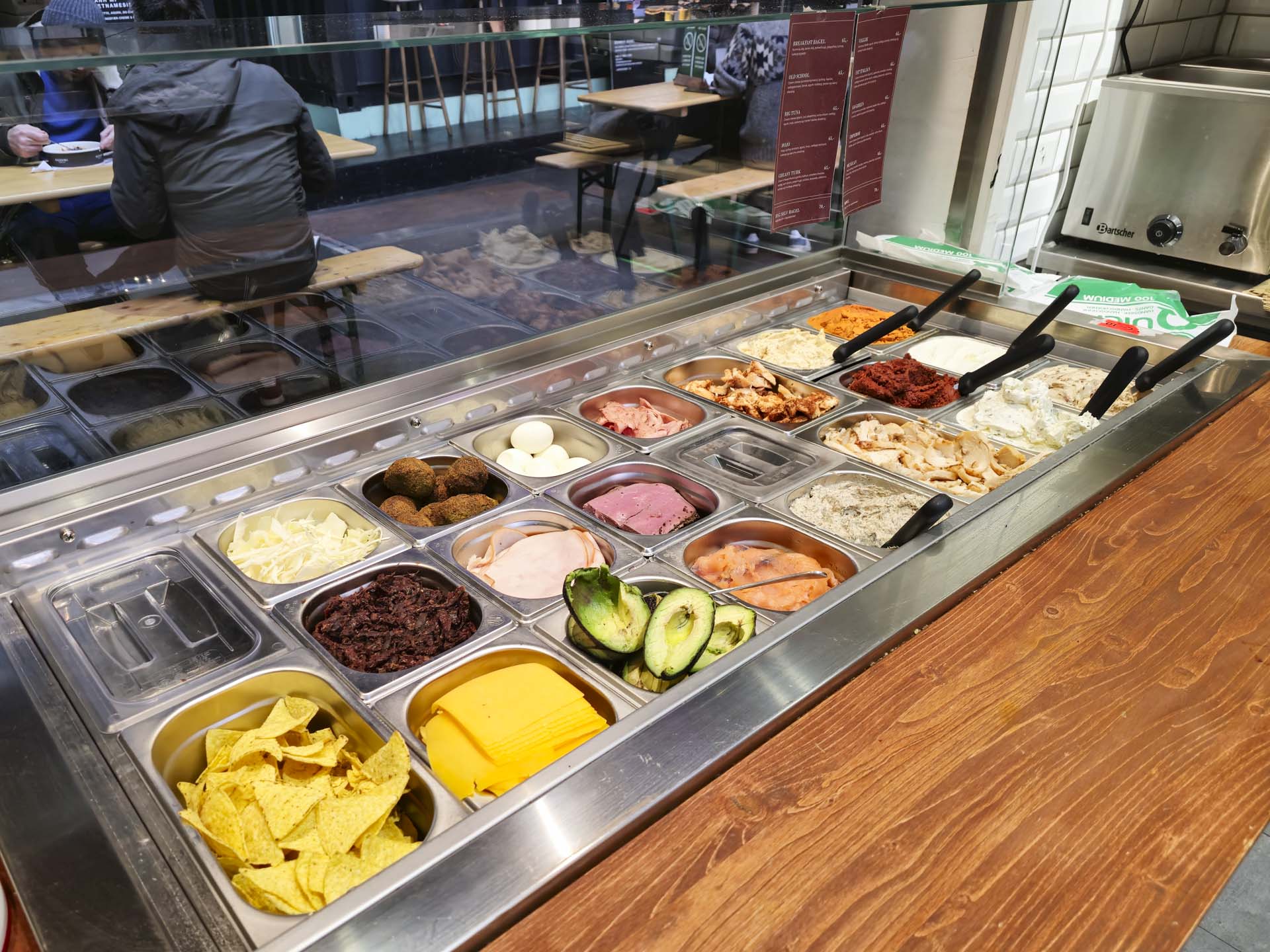 De friske grøntsager hos Byens Bagel