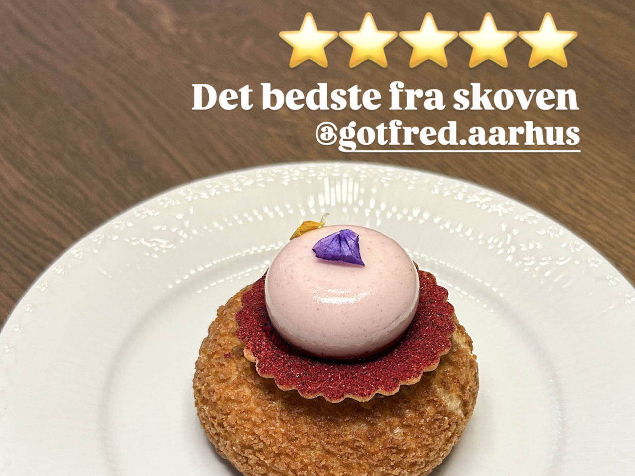 En smuk fastelavnsbolle fra gotfred i Aarhus