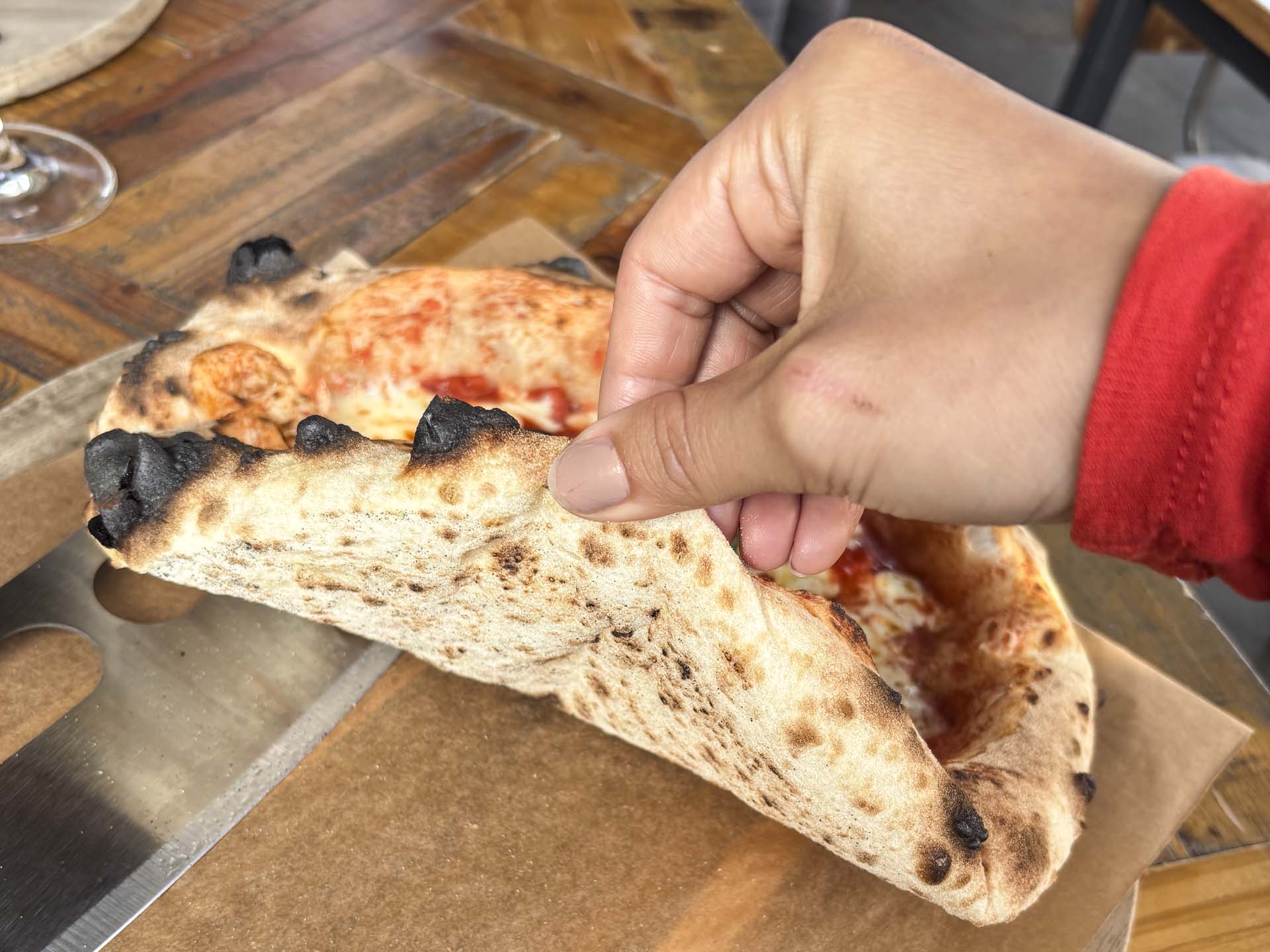 Pizzabund hos Hantwerk på havnen i Aarhus C.