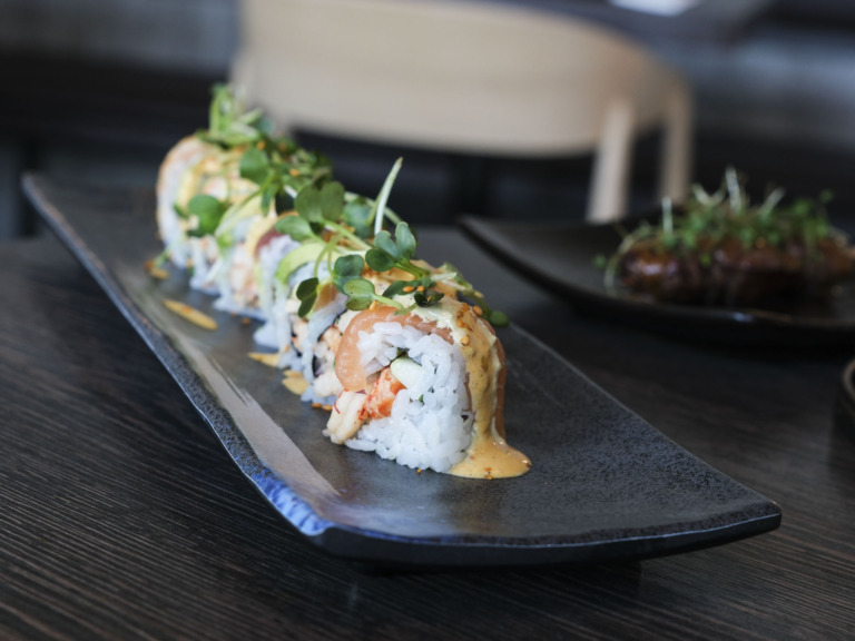 Sushi med krabber hos A+ Siam Sushi på Aarhus Ø