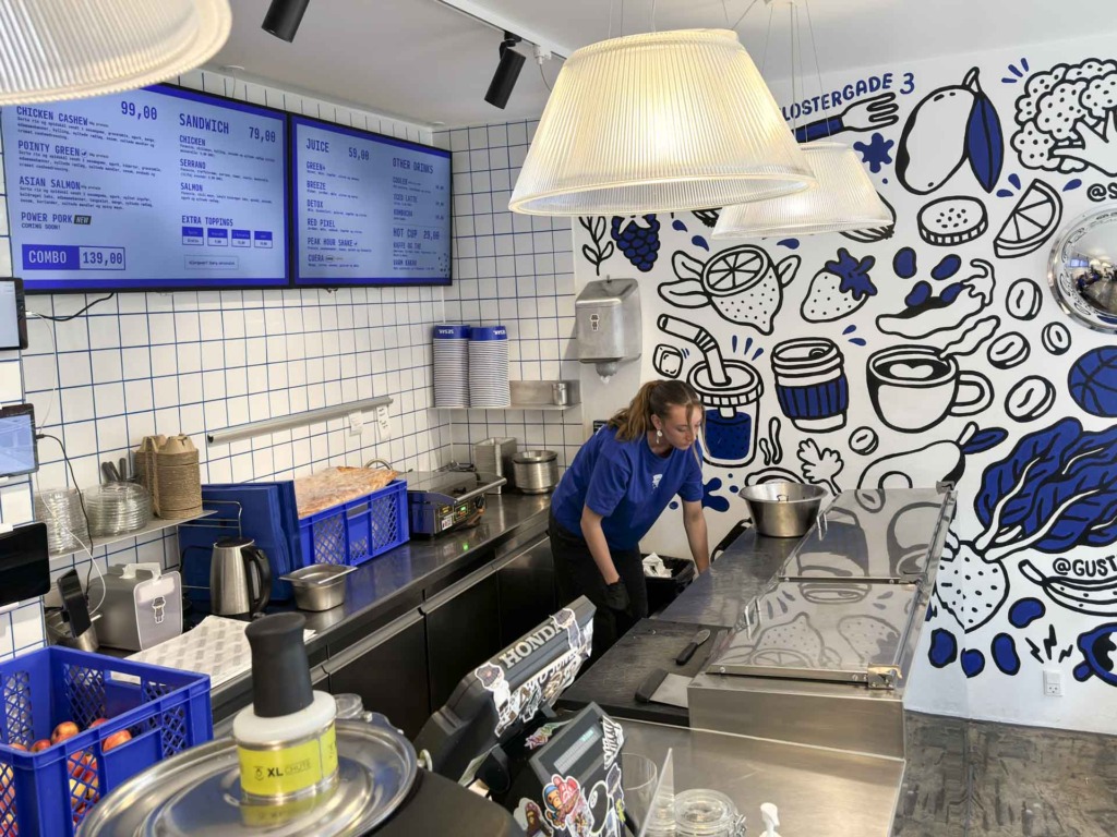 Indretningen er cool hos Sesam i Klostergade i Aarhus C.