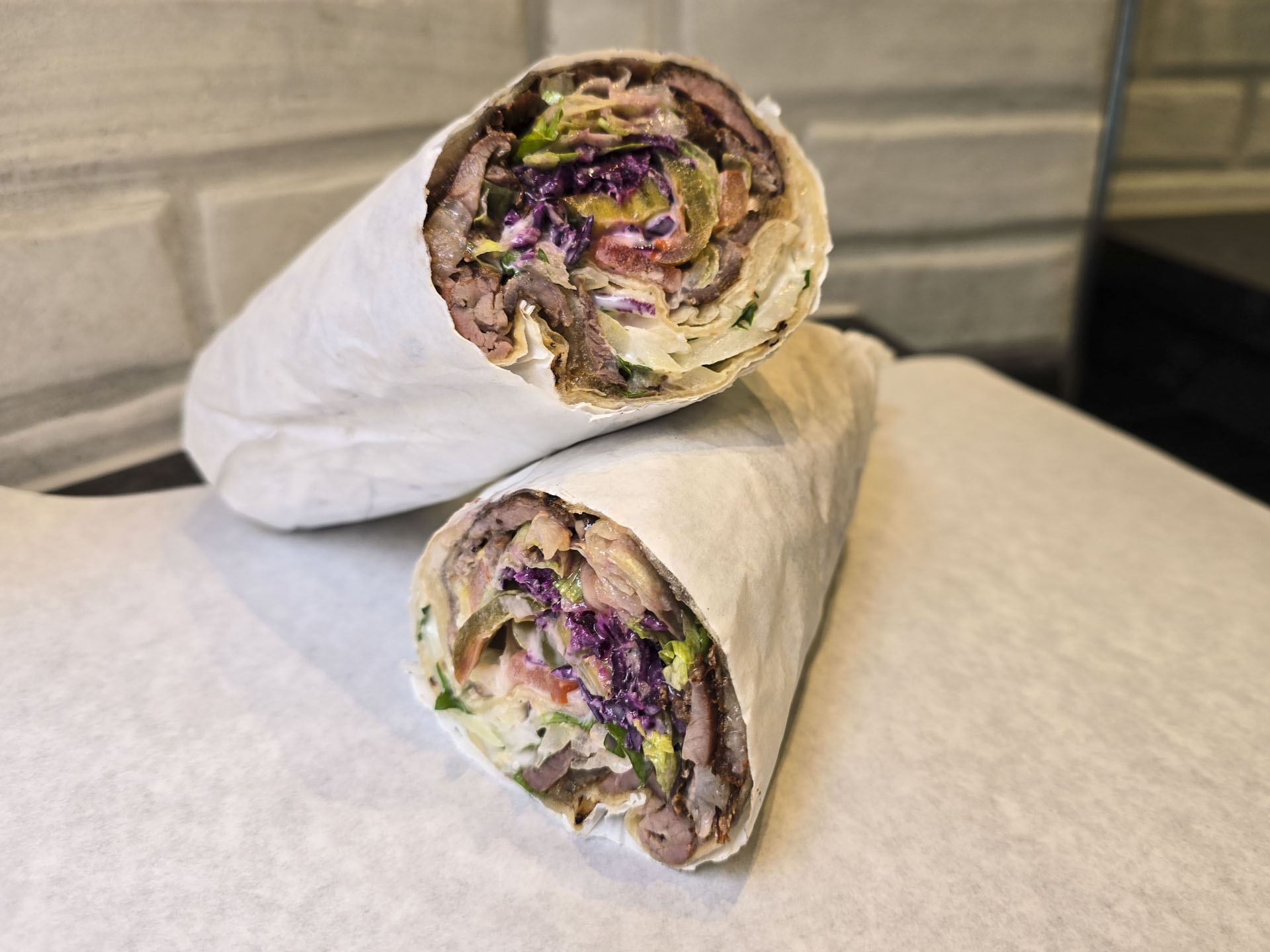 En shawarma med lam hos Shawarma King i Aarhus