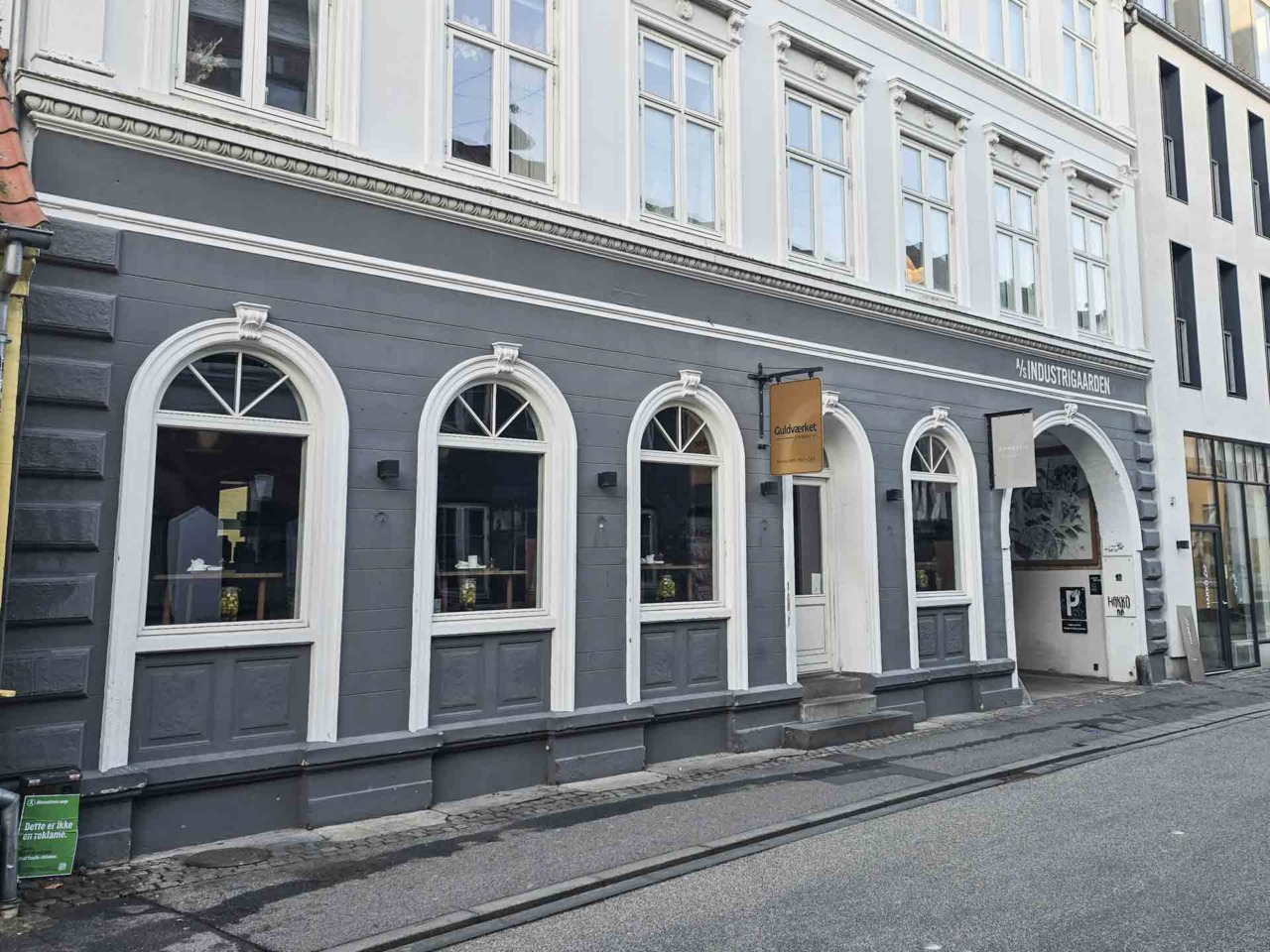 Guldværket i Mejlgade set udefra.