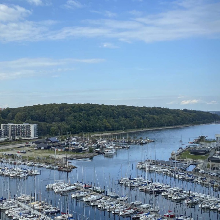 Udsigten fra Tiende på Aarhus Ø